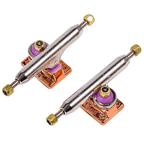 Fingerboard Trucks with Upgraded Urethane Bushings and Pivot Cup,34mm 32mm Width,Normal Kingpin (Gold, 32mm) - color: Gold, size: 32mm