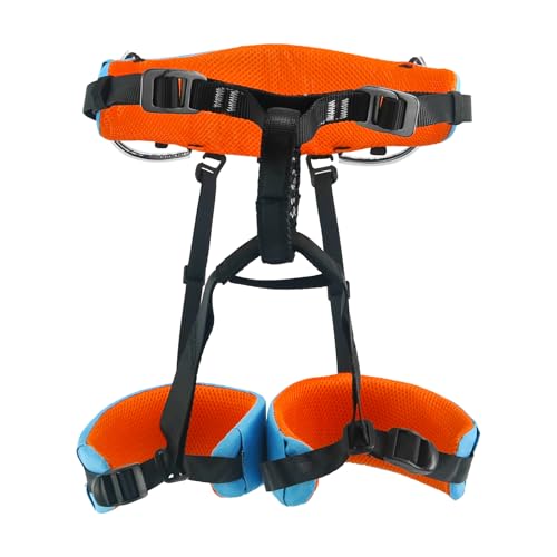 NewDoar Climbing Harness,Thin & Lightweight Rock Climbing Harness,Kids Half Body Harness,Waist Protection Comfortable Adjustable Safety Belt for Rappelling Fire Rescuing Tree Climbing Arborist