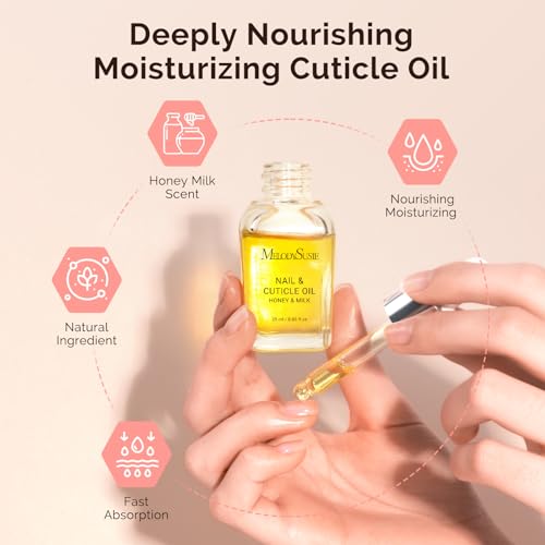MelodySusie 14PCS Manicure Tools Kit Nail Care Set | Nail File,Cuticle Trimmer and Pusher,Mini Sandpaper,Nail Brush and Cuticle Oil 25ML - size: 14Pcs Milk & Honey