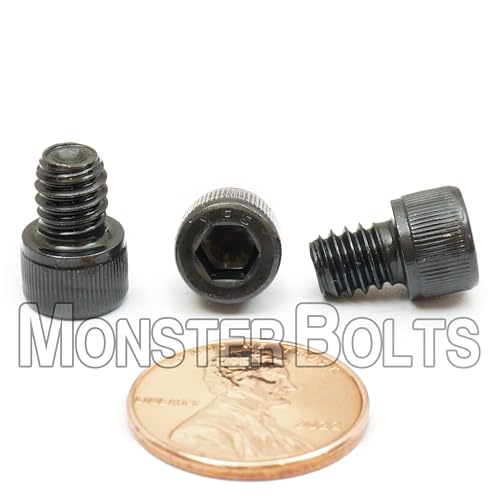 MonsterBolts - 1/4"-20 x 5/16" Socket Head Screws, ASTM A574, Alloy Steel, Black Oxide, 10 Pack - size: 0.3125 In. (5/16")