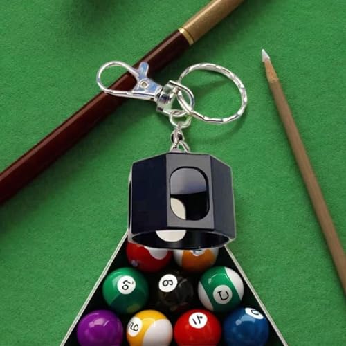 Pool Cue Chalk Holder Chalk Case with Keychain Lightweight Compact Practical Tool Chalk Boxes Chalk Pocket for Games Snooker - color: Black