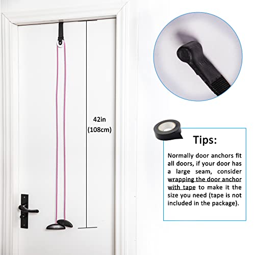 Shoulder Pulley Over The Door Physical Therapy System | Over-the-door exercise pulley designed for shoulder physical therapy exercises. - color: Pink