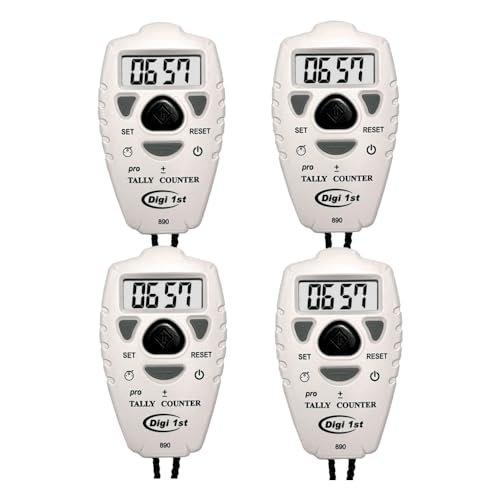TC-890 Digital Tally Counter, Electronic Up Down Clicker, Add/Subtract People & Pitch Counter for Golf, Lap & Knitting (4-Pack) - size: 4-Pack