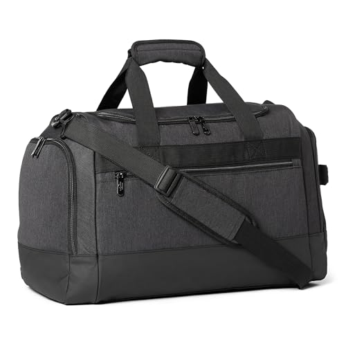 Amazon Essentials Lightweight Carry-on Duffel with Wet Pocket and Shoe Compartment, 20", Black - size: 20 inches