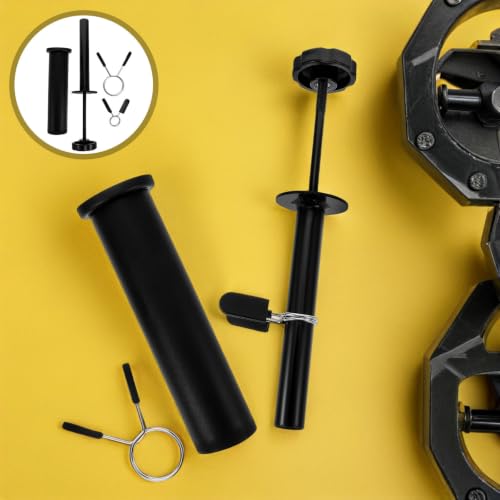 Toyvian 1set Fitness Equipment Loading Pin with Adapter Sleeve for Weightlifting Workout Quick Weight Plate Wide Compatibility Barbell Parts Holder Portable Gym Weight Stack Pin Latch