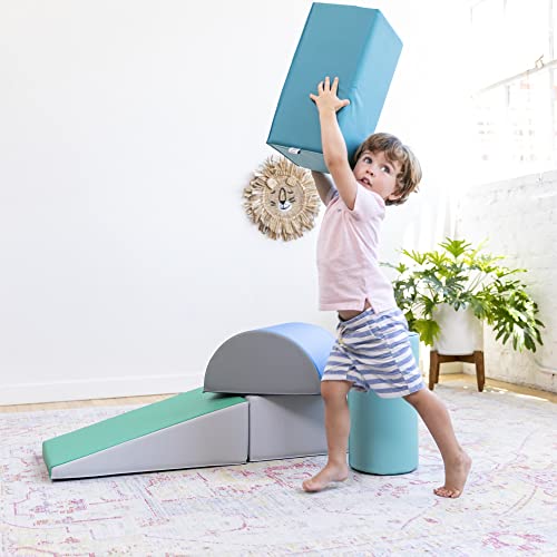 ECR4Kids SoftZone Climb and Crawl Playset, Building Blocks, Contemporary, 5-Piece - color: Contemporary
