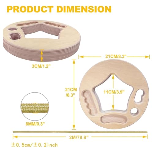 Hangboard Rock Climbing Wood Anti-Slip Grip Blocks | Wooden Hangboard for Climbing Training for Arm Workout Pull-up Training Indoor Outdoor Tree City