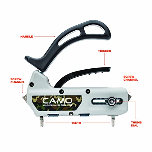 CAMO Marksman Pro-NB Kit, Narrow Board Deck Tool, 1750 Edge Screws & Bits, Edge Fastening Installation, Fits 3-1/4 to 5" Boards, 3/16" Spacing (0345015) - style: Marksman Tool Kit