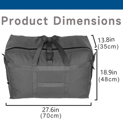 Arxus Large Duffel Bag, Waterproof Carry on Weekend Overnight Storage Bag over Luggage for Airline, Travel, Camping, Moving - color: 120L-Dark Grey