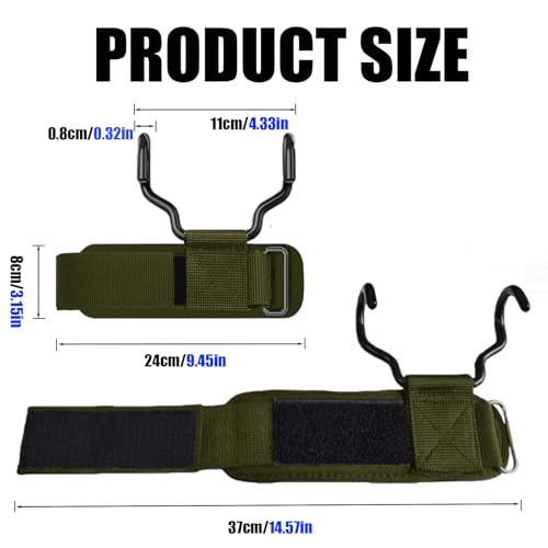 Weight Lifting Hooks, Upgrade Weightlifting Grip Hooks, Heavy Duty Lifting Wrist Straps for Pull-Ups, Strength Training and Deadlifts, Wrist Strap Hook for Men and Women - color: Green