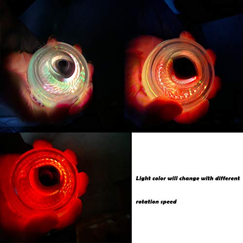 Power Wrist Ball AUTO Start Gyro Ball with LED Lights Forearm Exerciser Wrist Strengthener for Strengthening Muscle and Bones - color: White
