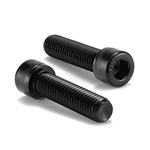 1/4-20 x 2 Socket Head Cap Screws Bolts, 20Pcs 304 Stainless Steel 18-8, Allen Socket Hex Drive, Full Thread, Black Oxide by SG TZH(with Hex Spanner) - size: 1/4-20 x 2"