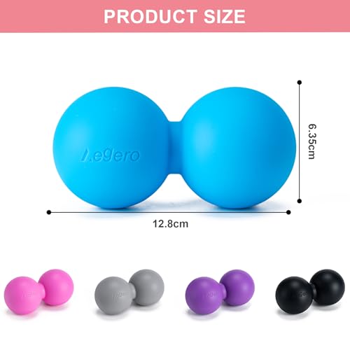 Aegero Peanut Massage Ball-Double Lacrosse Massage Ball, Mobility Ball for Myofascial Release,Yoga Therapy,Trigger Point Therapy,Muscle Knots and Acupoint Massage (Blue Firm Ball) - color: Blue