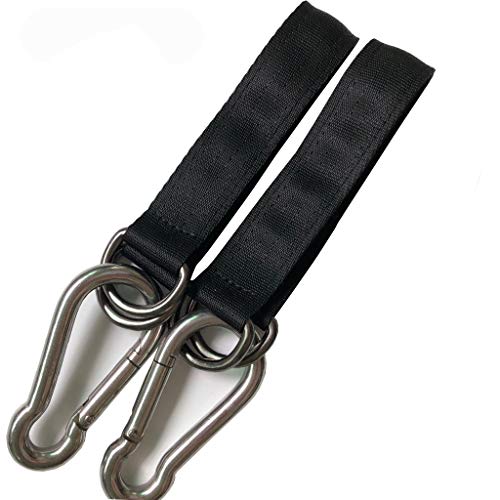 Tree Swing Straps, 2 PCS 25cm / 9.8inches Heavy Duty Hanging Straps Holds 440 lbs with Carabiner Perfect for Hammock, Plank - color: 25cm straps with Carabiner