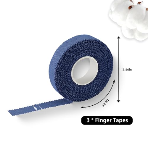 Jiu Jitsu Tape - Strong Athletic Finger Tape, 1/2" x 32.8' - Protect Fingers and Toes in MMA, Judo, Wrestling, Martial Arts, Rock Climbing - color: C: Blue
