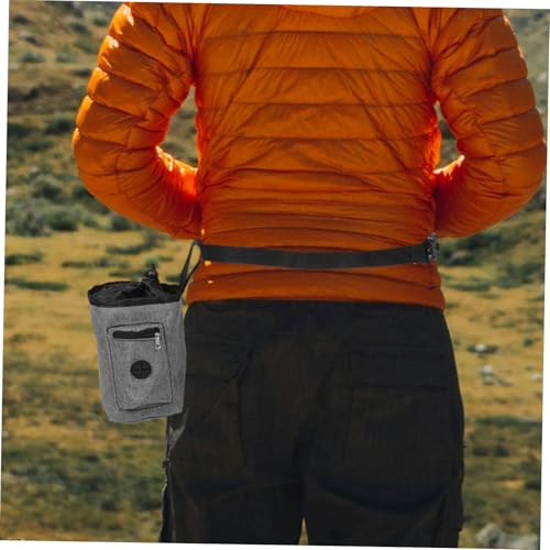 Happyyami Chalk Bag for Rock Climbing Waterproof Container with Zipper Storage Pocket for Bouldering Weightlifting and Gym Use