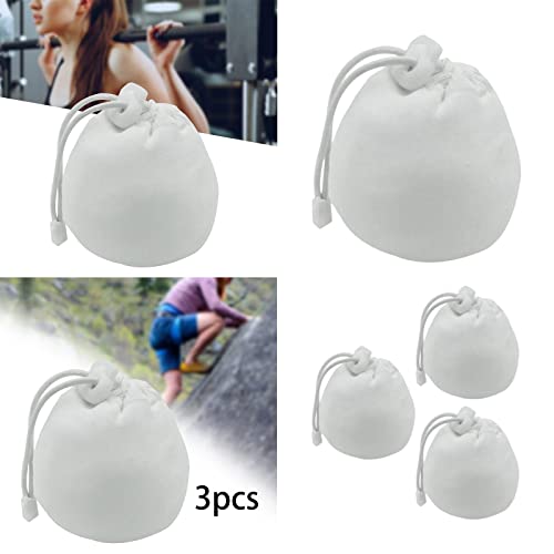 Chalk Bag Drawstring Pouch with Buckle, 4-Pack, Cloth Material for Weightlifting Climbing – 9x14cm (3.5x5.5in) Chalk Bag Pouch for Gym Sports Deadlifting