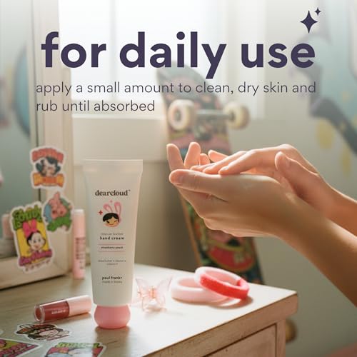 Paul Frank Rescue Butter Hand Cream – Shea Butter (Strawberry Peach) | Shea Butter · Vitamin E · Vitamin F · Paul Frank design · for dry & cracked hands