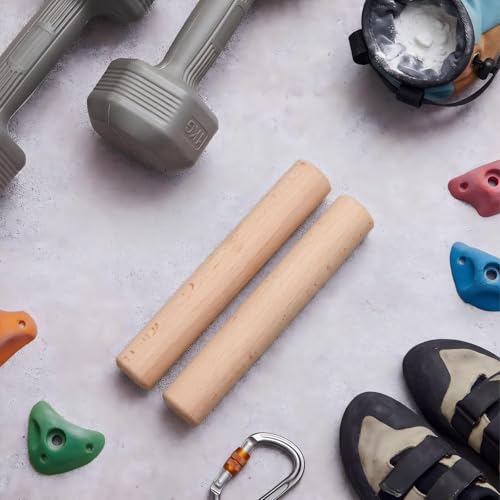 Qunclay Climbing Hard Wood Pegs for Peg Boards, 6.5" in Length Oak Peg Board Climbing Holds for Body Building, Grip/core Strength and Endurance Training