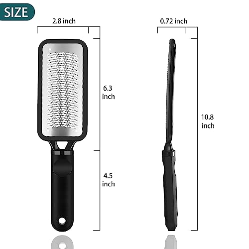 Foot Rasp Foot File, 2 Pcs Stainless Steel Pedicure Callus Remover for Feet, Professional Foot Care Tools for Pedicure to Removes Hard Skin Corns for Dry and Wet Feet - style: 2 X Foot Files