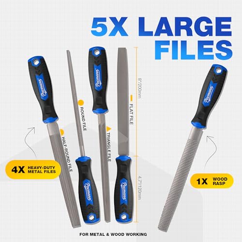 32PCS Metal File Set, Diamond Steel Needle Files, Wood Rasp | 4 Way Riffler File, Sandpapers, Wire Brush with Tool Bag for Metal, Wood, Plastic, Jewelry Carving, Polishing