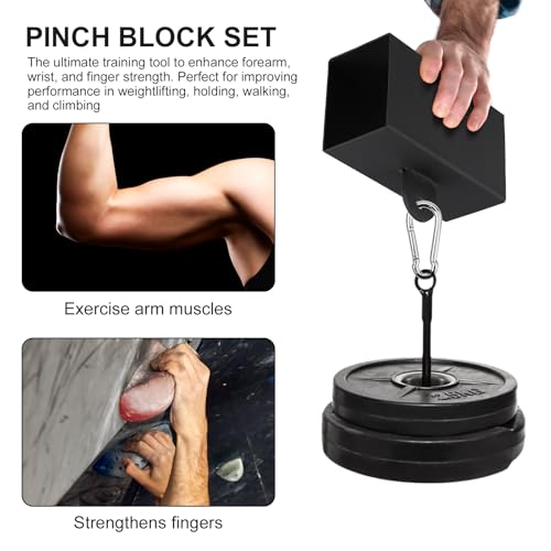 Block Strength Set, Workout Climbing Power Grip, Hand Grip Tool For Cable Machine, Forearm Finger Exerciser With Loading Pin, Strengthener Equipment Climbing Training - color: Square 8x6cm