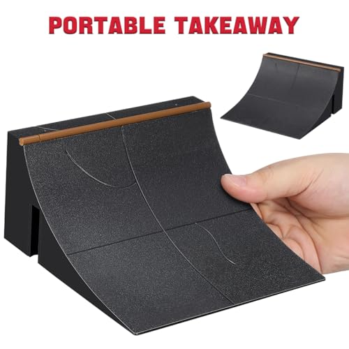Fingerboard Park Kit Mini Finger Skateboard Ramp Obstacle Fingerboard Obstacle for Kids Skateboard Park Kit for Coordination Family Play 5.51 X 5.51 X 2.75 in