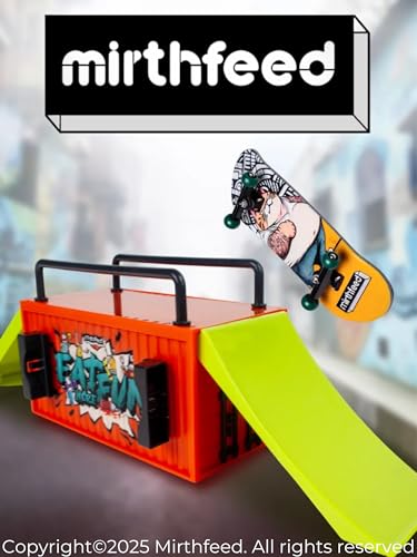 32mm Pro Fingerboard Complete Set | Bearing Wheels | 5 Ply Maple Deck | Anti Skid Grip Tape | Complimentary Tool | Concave Shape - color: Fun Box B : Catitude