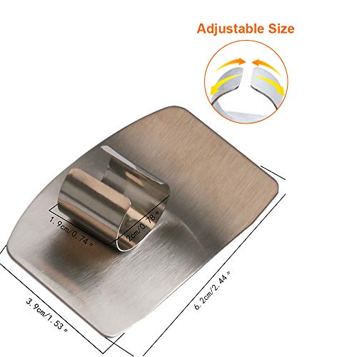 304Stainless Steel Finger Guards, New Finger Hand Protector for Cutting Food, 3 Packs, when Cutting, Slicing, Dicing, Chopping Vegatables, Kitchen Tool Knife Shields Guards Avoid Hurting - color: Silver