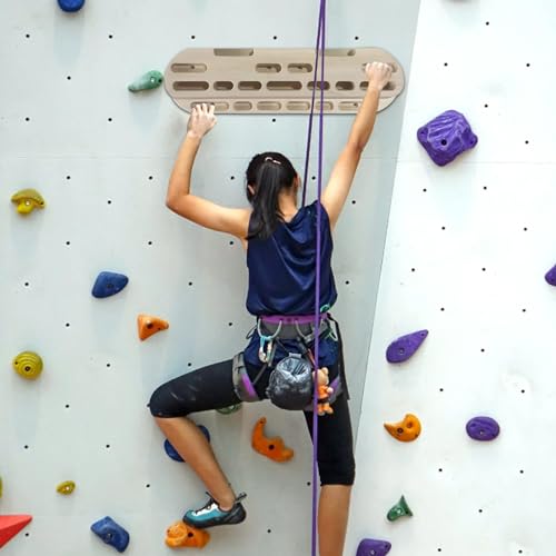 PUCHEN Climbing Board, Portable Rock Climbing Training Hangboard, Climbing Board for Doorway, Finger Grip Strengthener Trainer with Edges and Pockets, Includes Finger File