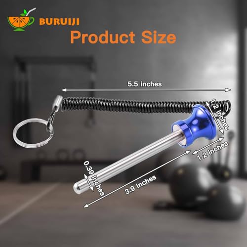 Universal Magnetic Weight Stack Pin with Pull Rope - Gym Pin for Weight Stack Machines | Commercial & Home Gym Accessories | Replacement Weight Pins for Strength Training Equipment - color: Blue