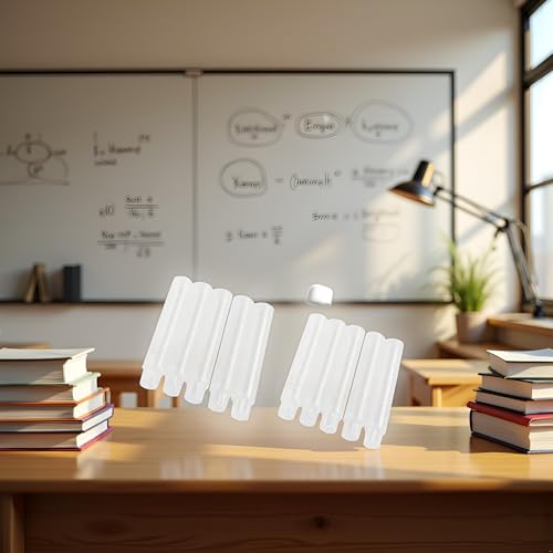10Pcs Clear Plastic Chalk Holders Chalk Stick Holder Adjustable Cover Drawing Board Clips for Office, Writing and Correction Supplies