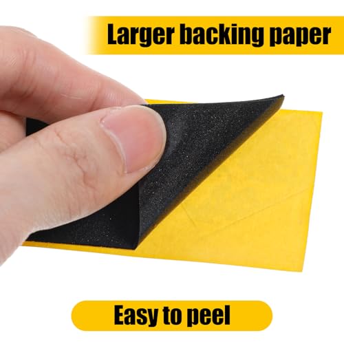 12-Pack Foam Fingerboard Grip Tape,High-Traction Non-Slip Fingerboard Foam Grip Tape,Grips Tapes Fingerboards for Standard Boards, 8 Black + 8 White (38mm x 110mm)