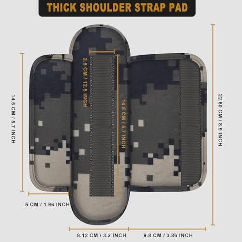 ZINMARK Tactical Shoulder Pad with Ultra-Thick Cushion for Vest Shoulder Straps and Backpacks, Comfort and Breathable,(1PCS-Camouflage-gray) - color: Camouflage-gray