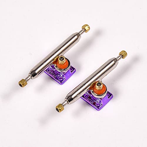 Fingerboard Trucks with Upgraded Urethane Bushings and Pivot Cup,34mm 32mm Width,Normal Kingpin (Purple, 34mm) - color: Purple, size: 34mm