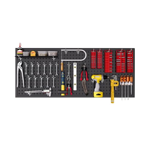 Tool Wall Pegboard, Black Office Desk Metal Hanging Board, Pegboard And Accessories, Wall Storage Rack, Suitable For Home, Office, Dormitory, Gaming Desk(39.4x15.7in) - size: 39.4x15.7in