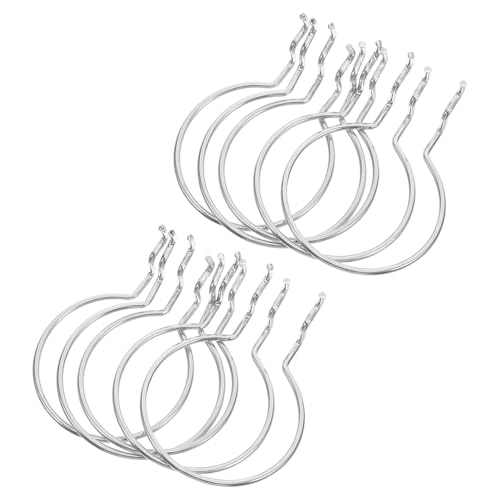 NUOBESTY 10pcs Silver Iron Pegboard Hooks Hardware Accessories for Garage and Craft Room Hanging Board Organizer Hole Board Tool Holders