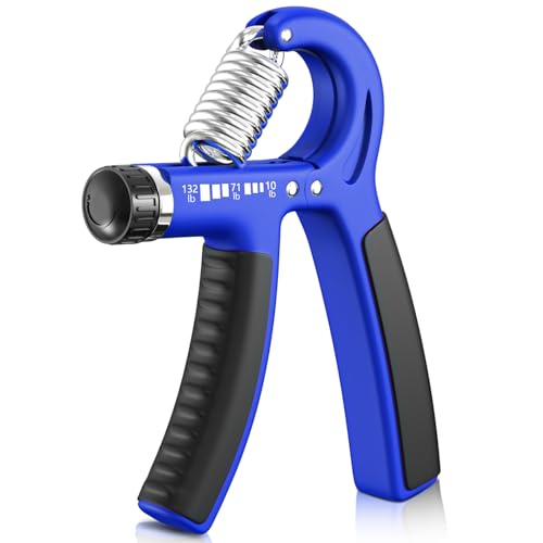 FitBeast Grip Strengthener Forearm Strengthener, Adjustable Hand Grip Strengthener for Strength Training & Rehabilitation, 10-132 lbs Resistance, Ideal for Athletes and Physical Therapy (1 Piece) - color: Dark Blue