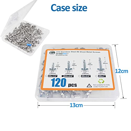 Sheet Metal Screws，Truss #8x5/8‘’（120） | Metal Fastener - color: Truss #8x5/8‘’（120）