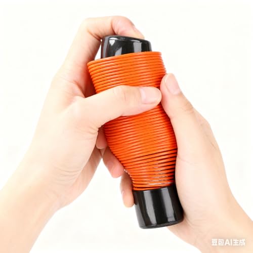 Grip Strength Trainer Hand Spring Strengthener | Spring Grip Training Tool for Home Gym Office Athletic Practice Workout Climbing - color: Orange