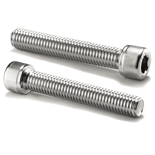 1/2-13 x 3 Socket Head Cap Screws Bolts, 20Pcs 304 Stainless Steel 18-8, Allen Socket Hex Drive, Full Thread, Bright Finish by SG TZH(with Hex Spanner) - size: 1/2-13 x 3"