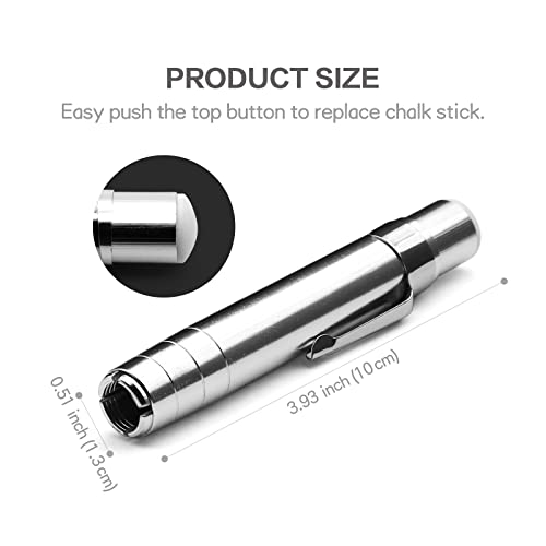 LYU 2 Packs Aluminum Alloy Chalks Holder, Unbroken Chalk Keeper Teacher's Chalk Clip, Children's Painting and Writing (No Chalks)