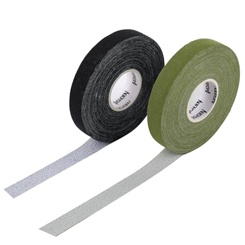 Bighorn Athletics Finger Tape, Female Tin, 0.5"x45ft,8Rolls,Mil Green/Black | Climbing tape with retro design tape holder for tension support & bouldering. EZ tear, strong adhesive, residue-free. - color: Military Green & Black