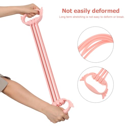 Kisangel Figure 8 Resistance Bands with Handles, Arm Back Shoulder Exercise Rope Home Gym Equipment for Women Shoulder Neck Stretching Yoga Fitness 15-90LBS