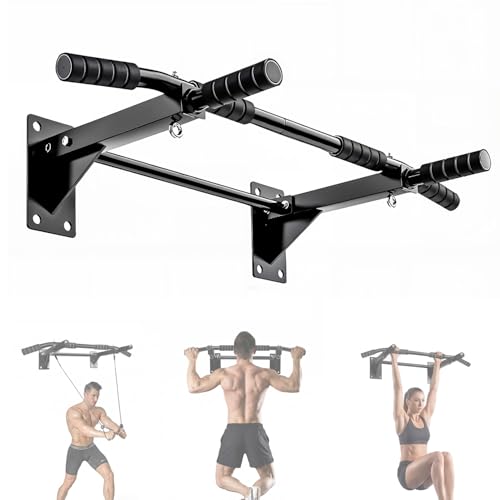 Pull Up Bar Wall Mounted - Multifunctional Wall Mounted Pull Up Bar for Home Gym