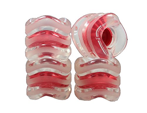 Shark Wheel 60 mm 78a Skateboard Wheels | California Roll | 4-Pack - color: RED