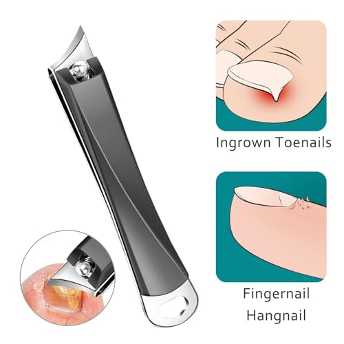Toenail Clipper for Senior Nail Clipper for Men Women Toenail Clippers for Ingrown Nails Removal Set Thick Nail Cutter Toe Nails Clipper Kit (A-2)