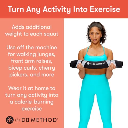 The DB Method DreamBelt Weight Belt Intensifies Workouts, Home or Gym Workout Equipment, Weighted Belt for Hip Thrust, Squat, Strength Training, Helps Minimize Exercise Injury Risk, 10 lbs