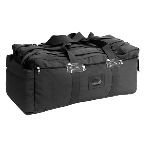 Rothco Tactical Duffle Bag - Rugged All-Purpose Gear and Equipment Bag, Water-Resistant Bottom - color: Black