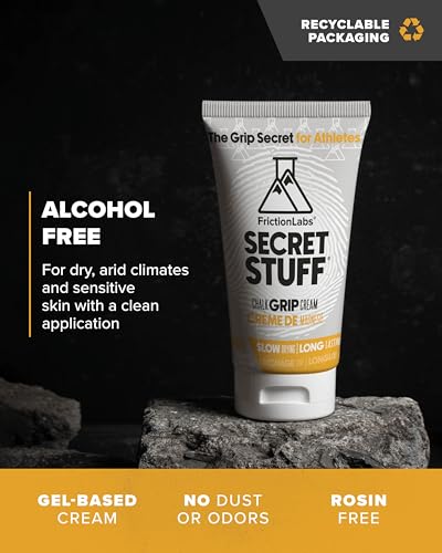 Friction Labs Sensitive Skin Grip Bundle – Secret Stuff Alcohol-Free Chalk, Magic Chalk Ball PRO & Athletic Hands Cream – Elite Grip & Skin Support for Climbing, Gymnastics, Lifting